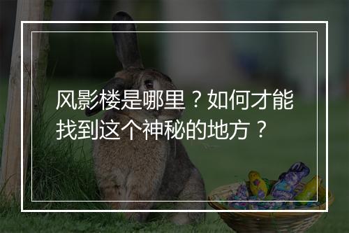 风影楼是哪里？如何才能找到这个神秘的地方？