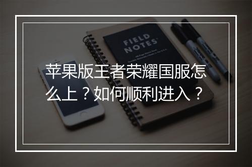 苹果版王者荣耀国服怎么上？如何顺利进入？