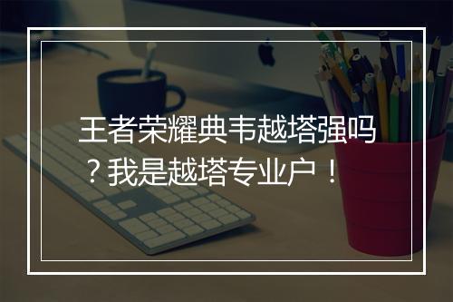王者荣耀典韦越塔强吗？我是越塔专业户！
