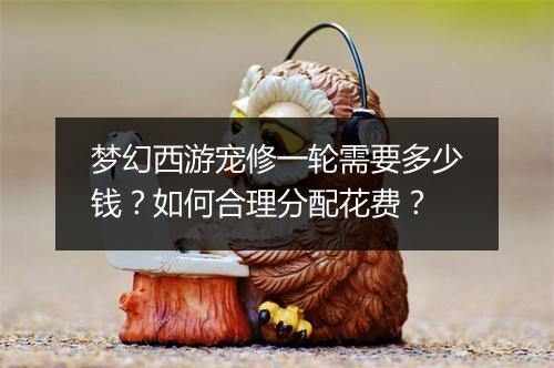 梦幻西游宠修一轮需要多少钱？如何合理分配花费？