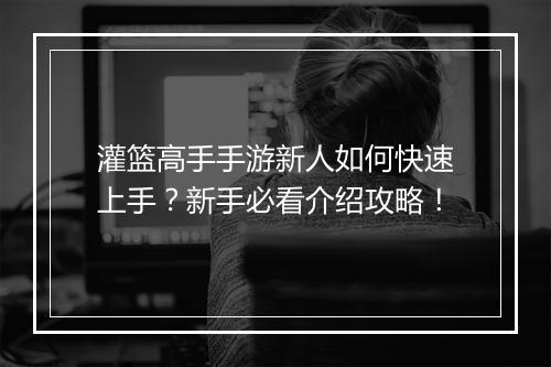 灌篮高手手游新人如何快速上手？新手必看介绍攻略！
