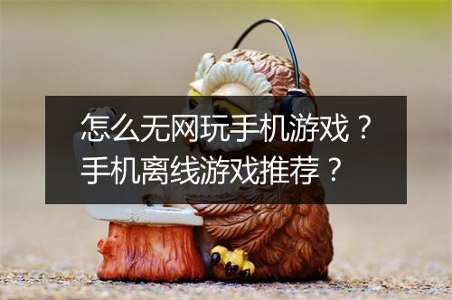 怎么无网玩手机游戏？手机离线游戏推荐？