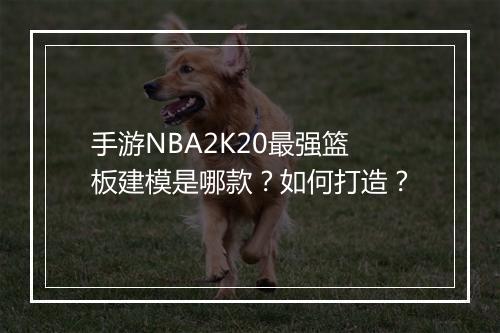 手游NBA2K20最强篮板建模是哪款?如何打造?