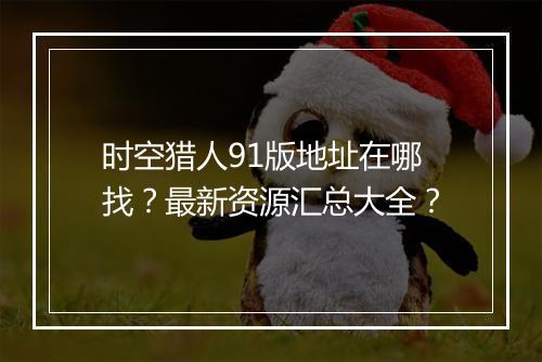 时空猎人91版地址在哪找？最新资源汇总大全？