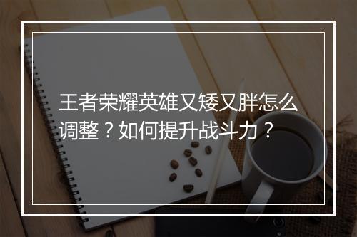王者荣耀英雄又矮又胖怎么调整?如何提升战斗力?