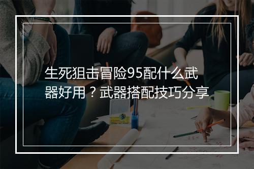 生死狙击冒险95配什么武器好用?武器搭配技巧分享