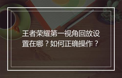 王者荣耀第一视角回放设置在哪?如何正确操作?
