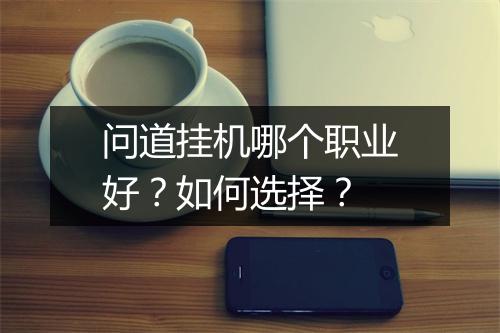 问道挂机哪个职业好？如何选择？