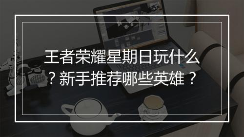 王者荣耀星期日玩什么?新手推荐哪些英雄?