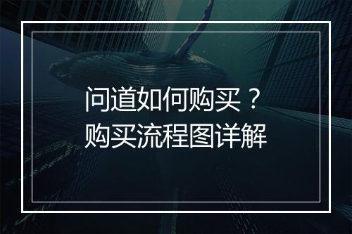 问道如何购买?购买流程图详解