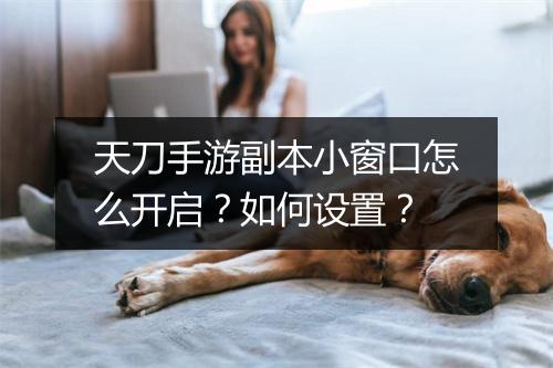 天刀手游副本小窗口怎么开启?如何设置?