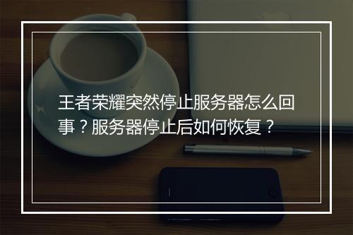 王者荣耀突然停止服务器怎么回事?服务器停止后如何恢复?