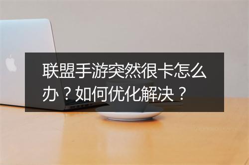 联盟手游突然很卡怎么办?如何优化解决?