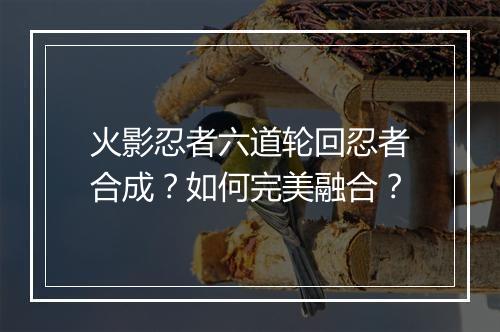 火影忍者六道轮回忍者合成?如何完美融合?