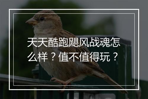 天天酷跑飓风战魂怎么样？值不值得玩？