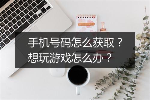 手机号码怎么获取?想玩游戏怎么办?