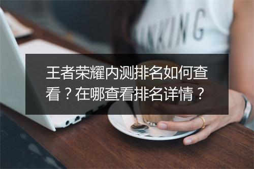 王者荣耀内测排名如何查看?在哪查看排名详情?