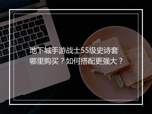 地下城手游战士55级史诗套哪里购买?如何搭配更强大?