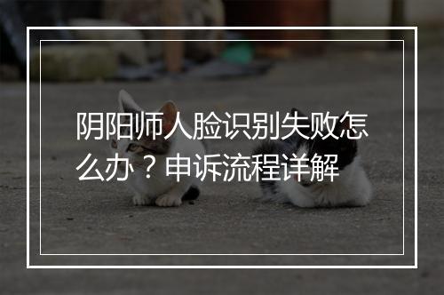 阴阳师人脸识别失败怎么办？申诉流程详解