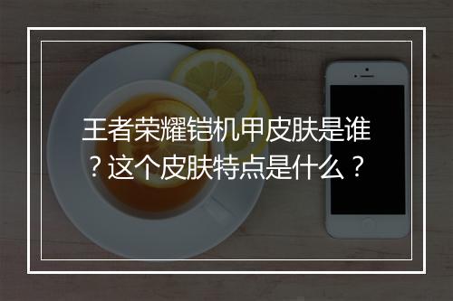 王者荣耀铠机甲皮肤是谁?这个皮肤特点是什么?
