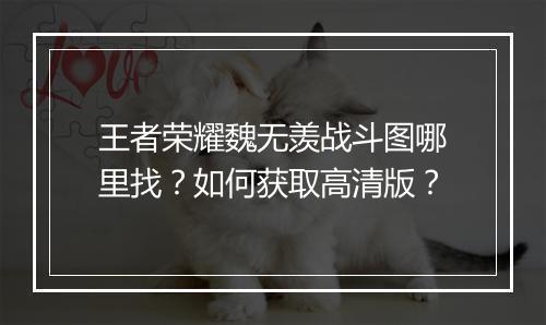 王者荣耀魏无羡战斗图哪里找?如何获取高清版?