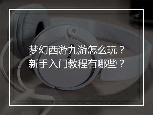 梦幻西游九游怎么玩？新手入门教程有哪些？