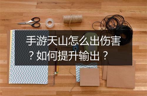 手游天山怎么出伤害?如何提升输出?