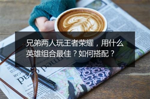 兄弟两人玩王者荣耀，用什么英雄组合最佳？如何搭配？