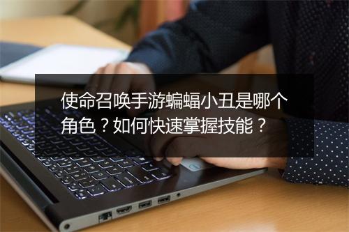 使命召唤手游蝙蝠小丑是哪个角色?如何快速掌握技能?