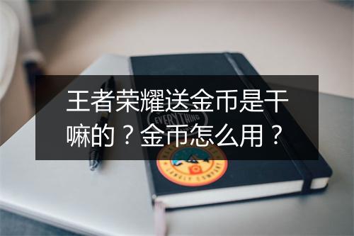 王者荣耀送金币是干嘛的?金币怎么用?