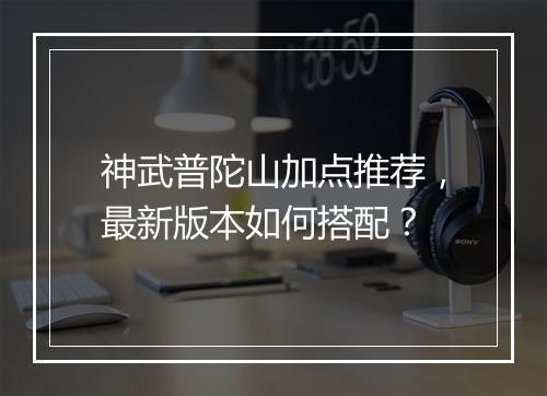 神武普陀山加点推荐，最新版本如何搭配？