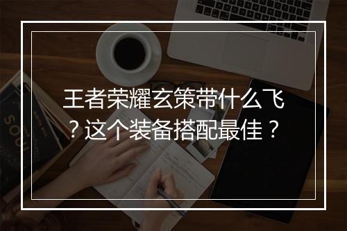 王者荣耀玄策带什么飞?这个装备搭配最佳?