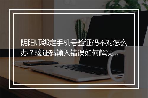 阴阳师绑定手机号验证码不对怎么办？验证码输入错误如何解决？