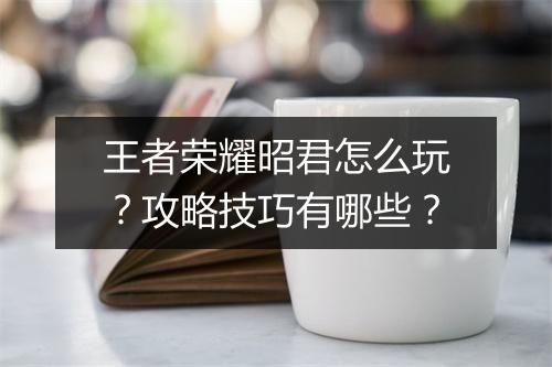 王者荣耀昭君怎么玩？攻略技巧有哪些？