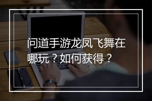 问道手游龙凤飞舞在哪玩？如何获得？