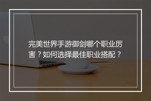 完美世界手游御剑哪个职业厉害?如何选择最佳职业搭配?