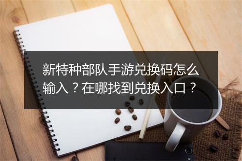 新特种部队手游兑换码怎么输入？在哪找到兑换入口？