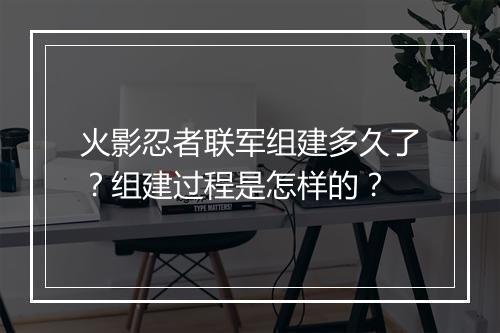 火影忍者联军组建多久了？组建过程是怎样的？