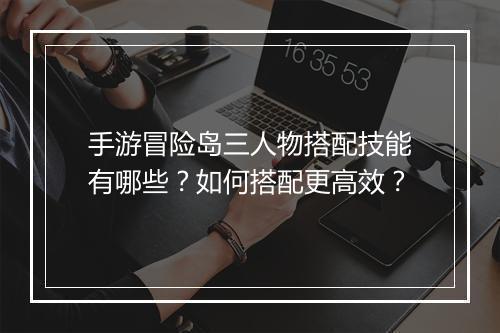 手游冒险岛三人物搭配技能有哪些?如何搭配更高效?