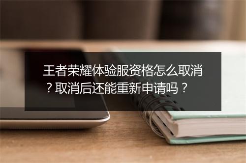 王者荣耀体验服资格怎么取消?取消后还能重新申请吗?