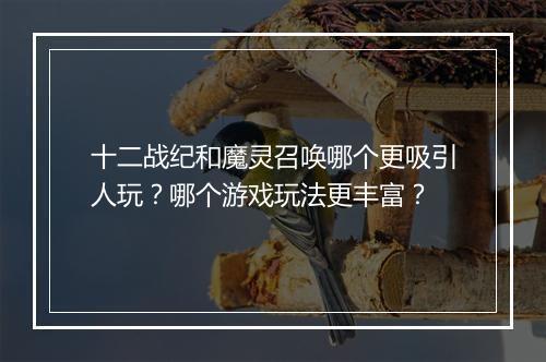 十二战纪和魔灵召唤哪个更吸引人玩？哪个游戏玩法更丰富？