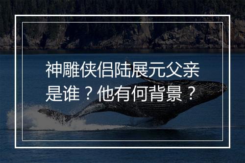 神雕侠侣陆展元父亲是谁？他有何背景？