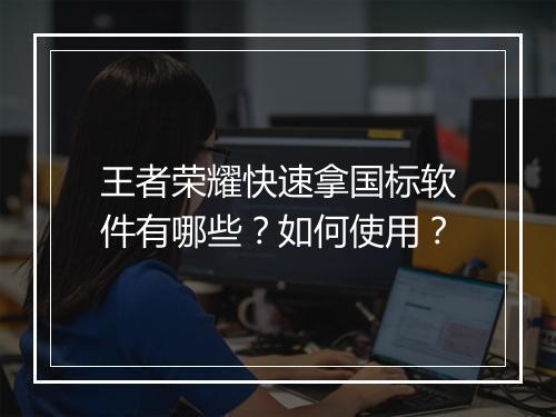 王者荣耀快速拿国标软件有哪些？如何使用？