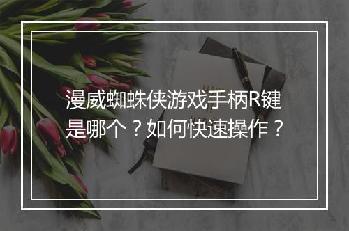 漫威蜘蛛侠游戏手柄R键是哪个？如何快速操作？