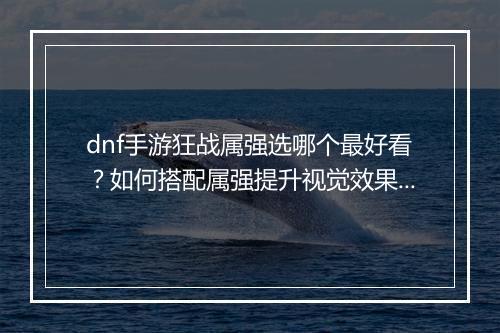 dnf手游狂战属强选哪个最好看？如何搭配属强提升视觉效果？