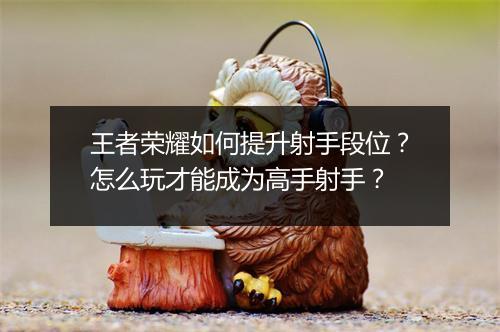 王者荣耀如何提升射手段位？怎么玩才能成为高手射手？