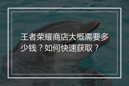 王者荣耀商店大概需要多少钱？如何快速获取？