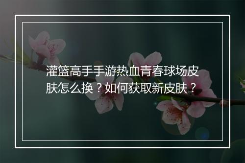 灌篮高手手游热血青春球场皮肤怎么换？如何获取新皮肤？