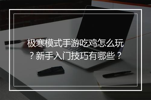 极寒模式手游吃鸡怎么玩？新手入门技巧有哪些？