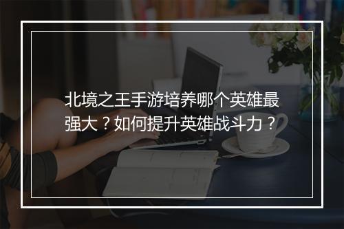北境之王手游培养哪个英雄最强大？如何提升英雄战斗力？
